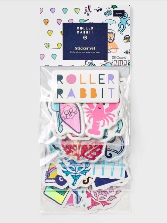 NWT Roller Rabbit x Target 28ct Sticker Set - Picture 4 of 4